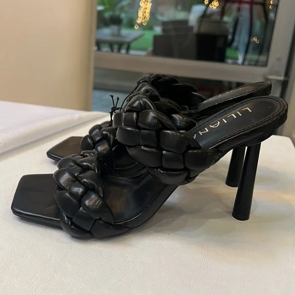 BRAND NEW LILIANA BLACK BRAIDED HEELS! - Picture 11 of 15